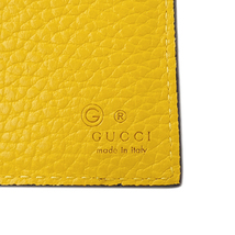 グッチ GUCCI 財布 メンズ ブランド 二つ折り財布 札入れ カードケース レザー ブラック 黒 イエロー 610464 おしゃれ ビジネス 大人_画像5