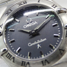 オメガ OMEGA コンステレーション ミニ 1562.40 時計 レディース ブランド クオーツ QZ ステンレス SS シルバー ネイビー 磨き済み_画像9