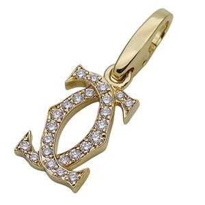 Cartier Cartier Top Top Ladies Men's Brand Charm 750yg Diamond 2C Ювелирные изделия из желтого золота были отполированы