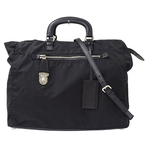  Prada PRADA сумка женский мужской бренд сумка "Boston bag" сумка на плечо 2way нейлон черный VA0839 чёрный большая вместимость путешествие для 