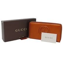 グッチ GUCCI 財布 レディース ブランド 長財布 ソーホー レザー オレンジ 308280 メタリック タッセル おしゃれ ラウンドファスナー_画像10