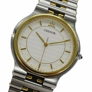 １円～ セイコー SEIKO クレドール 7771-6040 時計 メンズ ブランド クオーツ QZ ステンレス SS 18KTベゼル ラウンド(v0080494500)