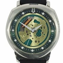 １円～ ブローバ BULOVA アキュトロン2 96A155 時計 メンズ ブランド クォーツ QZ SS ラバー スケルトン文字盤 (v0080647900)_画像2