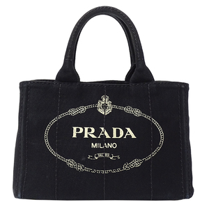 プラダ PRADA バッグ レディース ブランド ハンドバッグ ショルダーバッグ 2way キャンバス カナパ ミニ ブラック 1BG439 手提げ 肩がけ 黒