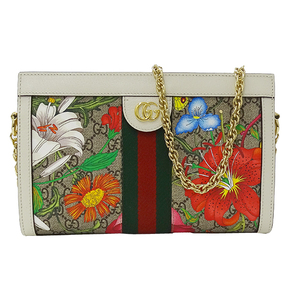 グッチ GUCCI バッグ レディース ブランド オフィディア ショルダーバッグ GGフローラ アイボリー 503877 花 チェーンショルダー 肩がけ