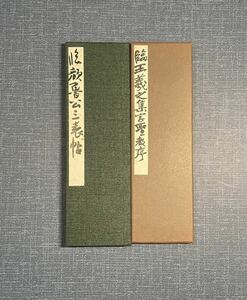 【模写】書本 折帖 紙本 二冊まとめ 江口大象 佐賀県の人 日本書芸院顧問 臨顔魯公三表帖 臨王義之集字聖教序