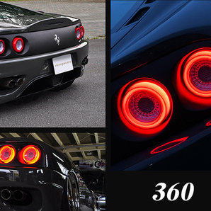 1円～ フェラーリ 360モデナ,F355,550,575,512,F50 ファイバーLEDテール FERRARI チャレンジ オートジュエリー 新品セットの画像8