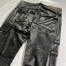 Rare 00s Japanese Label flare coating cargo pants bondage 14thaddiction share spirit ifsixwasnine goa lgb kmrii archive rick owens_画像6