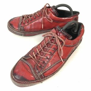 日本製★ミハラヤスヒロ/MIHARA YASUHIRO★レザースニーカー【25.5-26.5程度/赤/RED】sneakers/Shoes/trainers◆pQ-340