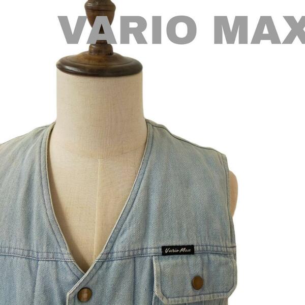 【最終値下げ】VARIO MAX バリオマックス デニム ベスト Lサイズ ボア 古着 vintage ヴィンテージ 90s 80s 昭和レトロ 00s 90年代 
