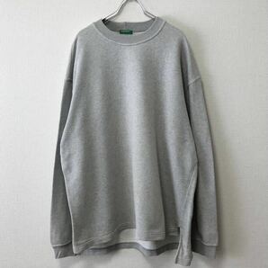 90's BENETTON VINTAGE SWEAT ベネトン アーカイブ ビンテージ リブ無し スリット入り スウェット トレーナー ギャルソン マルジェラ MM6