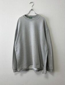 90's BENETTON VINTAGE SWEAT ベネトン アーカイブ ビンテージ リブ無し スリット入り スウェット トレーナー ギャルソン マルジェラ MM6