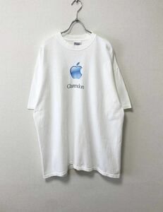 90's USA製 XL APPLE VINTAGE TEE アップル コンピュータ ビンテージ 企業 プロモーション プリント 半袖 Tシャツ 白 IBM MAXELL GOOGLE