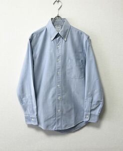 90's USA製 BROOKS BROTHERS MAKERS ブルックスブラザーズ メイカーズ ビンテージ ボタンダウン オックスフォード 長袖 シャツ ブルー 80s