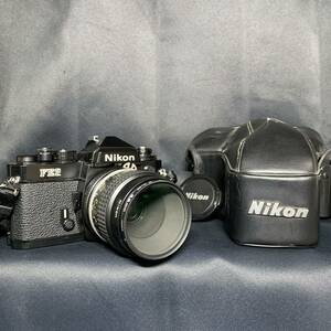 Nikon ニコン FE2 一眼レフ フィルムカメラ / カメラ レンズ Micro-NIKKOR 55mm 1:2.8 カバー/ストラップ付き 動作未チェック 