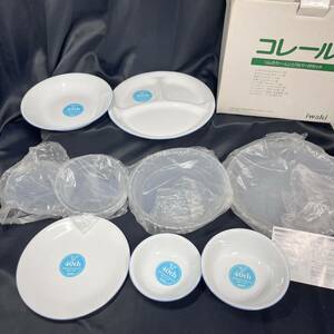 【未使用品】iwaki イワキ CORELLE コレール リムカラー・レンジカバー付セット 40周年 ボウル 皿 レンジカバー