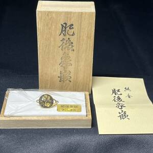 肥後象嵌 タイタック 椿 純金使用 木箱 伝統工芸品 未使用品