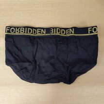 Lサイズ ローライズ ブリーフ FORBIDDEN メンズ 公式 正規品 ブラック ゴールド コットン モッコリ アウトレット 管番： 9001_画像4