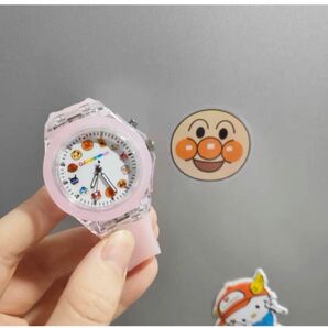 子ども腕時計 腕時計 ピンク 女の子 時計 アンパンマン 新品