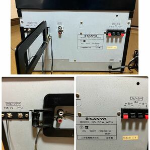 貴重★SANYO DCW-W03 システムコンポ カセットデッキ 昭和レトロu731の画像6