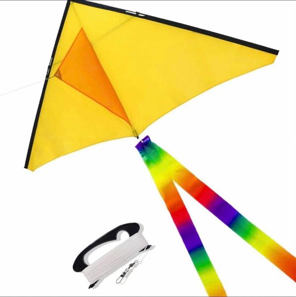 emma kites 1.5M 三角凧 100M凧糸とハンドル付き