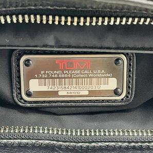 美品 トゥミ TUMI ビジネスバッグ 2way オールレザー 本革 チャーム ロゴ メンズ ブラック A4 幅拡張可 ブリーフケース ショルダーバッグの画像9