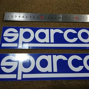 【送料無料】sparco スパルコ ステッカー 2枚 セット ブルーの画像1