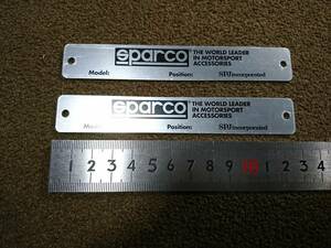 【送料無料】SPARCO スパルコ メタルプレート