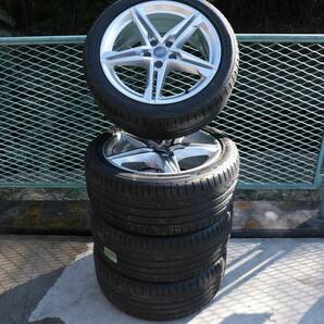 中古品 アウディA4アバント純正 （型式DBA-8WCYRF） 245/40R18 93Y アルミホイールタイヤ4本セット 【来店交換 大歓迎】の画像1