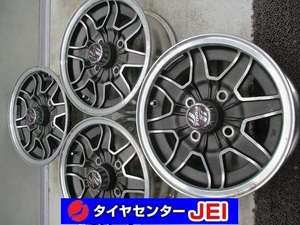 13インチ ブリヂストン ZONA SPOKR-3 5.5J+20 114.3 旧車 希少 サニトラ ラリー 中古アルミホイール【4本セット】送料無料(A13-4748）