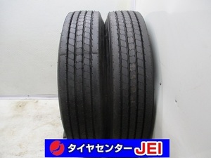 225-80R17.5 123/122L 9.5分山 ダンロップSP122 2021年製 トラック 中古タイヤ【2本】送料無料(M17-6459）