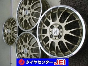 15インチ S-HOLD 5J+45 100 コンパクトカー/軽自動車 中古アルミホイール【4本セット】送料無料(A15-4754）