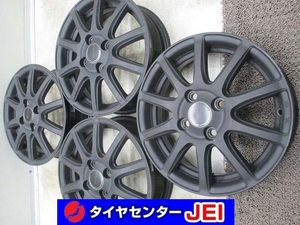 14インチ ブリヂストン エコフォルム 4.5J+45 100 軽自動車 中古アルミホイール【4本セット】送料無料(A14-4761）