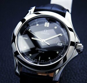 OMEGA オメガ Seamaster 120 Steel Black Dial メンズ クォーツ ( 極美品 ,電池新品) / 36mm