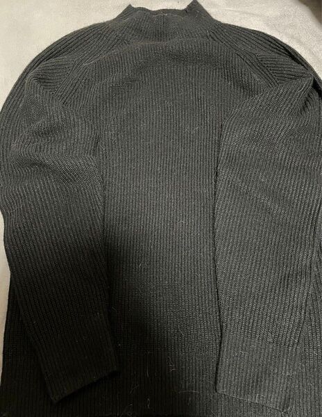 ユニクロ UNIQLO 351-447963 マシン ウォッシャブル モックネック セーター ニット L 黒