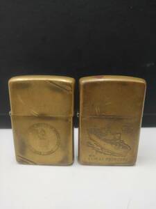 ＃5404　☆ZIPPO　☆通常型　☆火花確認　☆喫煙グッズ　☆使用感　☆2個　☆オイルライター　☆ジッポー