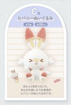 一番くじ ポケピース 〜“PEACE”な夜のひととき～/C賞・ヒバニーぬいぐるみ、全1種 新品 検索/ピカチュウ、ポッチャマ、ニャスパー_画像1