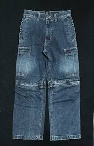 3way00s Old GAP Denim редкий брюки-карго / шорты Kid's-XXL/Lady's-M/Men's-XS съемный / с откидным верхом 2000s00 годы y2k Vintage 