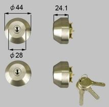 LIXILトステム 鍵 ユーシン　WNシリンダー 2個同一 勝手口ドア用_画像3
