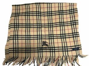 【M-58】 美品 BURBERRY LONDON バーバリー ノバチェック マフラー ウール100％ サイズ:約65×120㎝