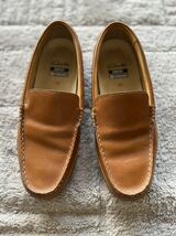 【極美品】Clarksクラークス ドライビングシューズ デッキローファー タン 茶 レザー 約25.5 UK7 EUR41_画像1