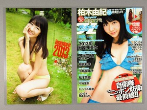 (kg06) 柏木由紀 切り抜き ラミネート加工［週刊プレイボーイ 2013 No.3・4］