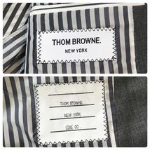 (D) THOM BROWNE トムブラウン ウール セットアップ ネクタイ付属 00 グレー スーツ_画像9