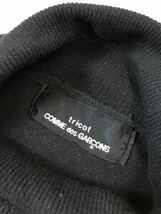 (D) tricot COMME des GARCONS トリココムデギャルソン ウール カシミヤ タートルネック ニット ブラック ハイネック セーター_画像4