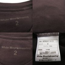 130s WHITE MOUNTAINEERING ホワイトマウンテニアリング ロゴ プリント Tシャツ WM2371513 サイズ2 ※中古_画像9