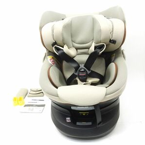 107 AIKEBEBE/エールベベ チャイルドシート クルットR BF142 ブリアンベージュ 〜17kg ISOFIX式 ※中古の画像1