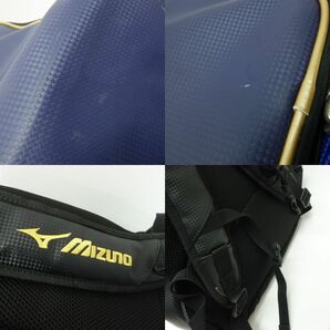 117 MizunoPro/ミズノプロ リュックサック 40L ネイビー バックパック 野球 アウトドア ※中古の画像9