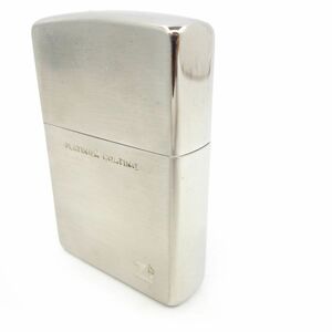 165s Zippo ジッポー PLATINUM COATING プラチナコーティング 2001年 オイルライター オイル・フリント付き　※中古