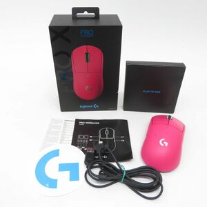 099 Logicool ロジクール PRO X SUPERLIGHT ゲーミングマウス G-PPD-003WL-MG ピンク ※中古