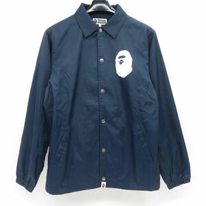 131s A BATHING APE ア ベイシング エイプ コーチジャケット 001GDD201001X Mサイズ ネイビー ※中古